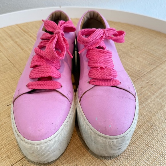 Acne Studios Platform Lace Up Sneakers Pink Women’s Size 8 (38) - Picture 2 of 10